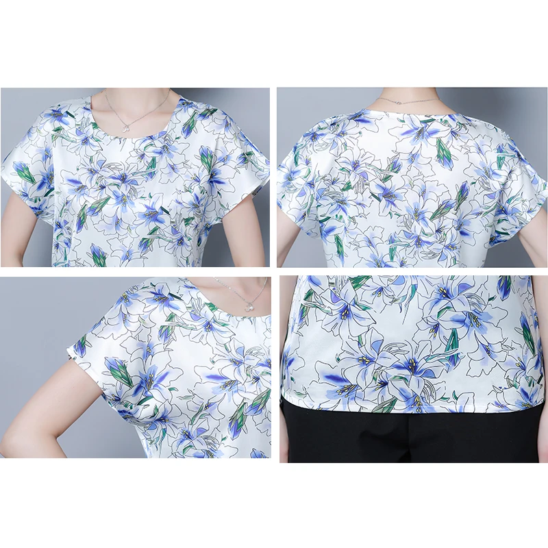 Женские блузки повседневные женские топы Новинка лета 2019 Цветочная рубашка
