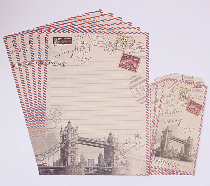 

6 Sheets Letter Papers 3pcs Envelops Set Vintage Style Envelope Paper Greeting Card Letter Pad Stationery Supplies (ss-1679)