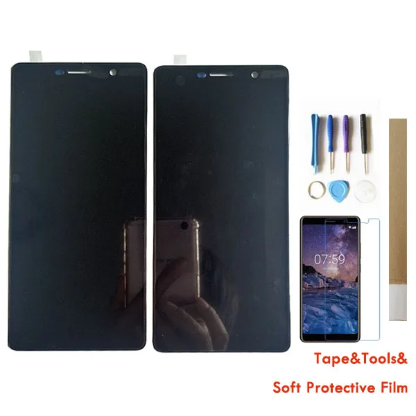 6 0 дюйма для Nokia 7 Plus + TA 1046 1055 1062 ЖК дисплей с сенсорным экраном дигитайзер в сборе