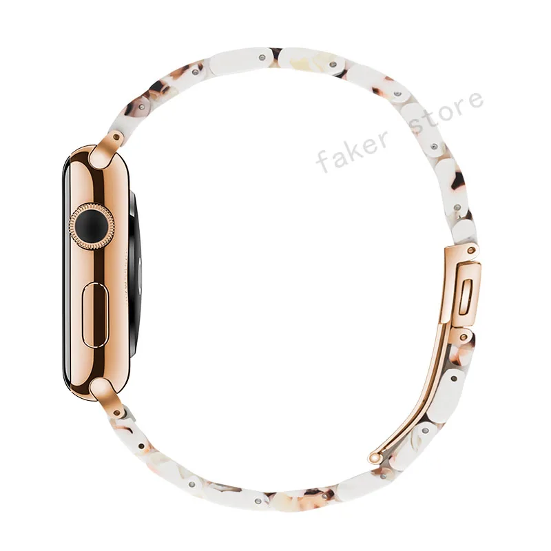 Смола ремешок для apple watch серии 4/3/2/1 размеров 44, 40, 42 мм, 38 мм, браслет для iwatch ремень на запястье часы аксессуары ремешок для часов с нугой и орехами