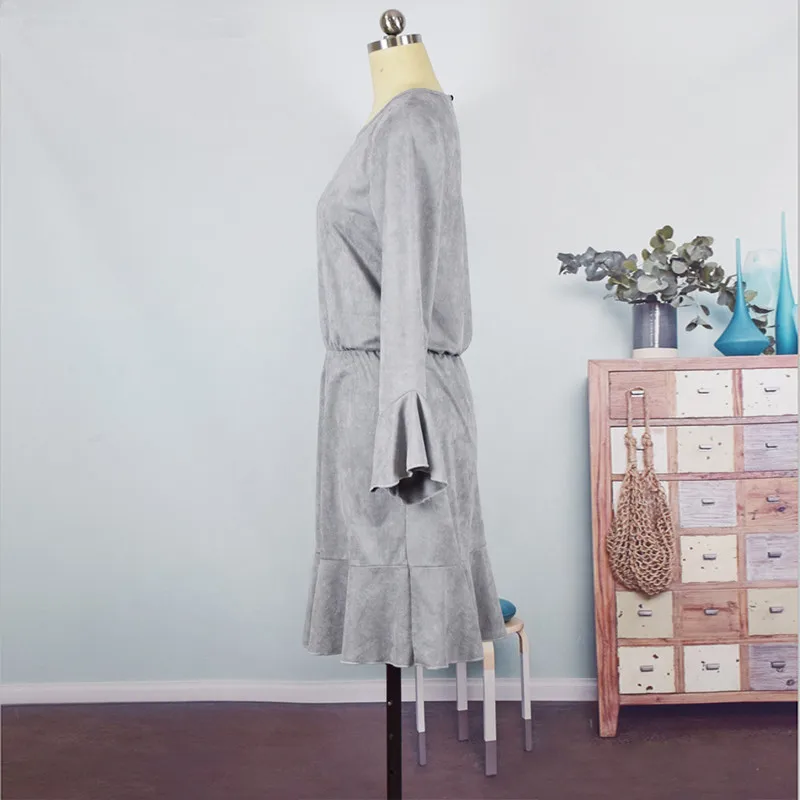 2018 Платья для мамы и дочки одежда всей семьи Одинаковая расклешенное платье