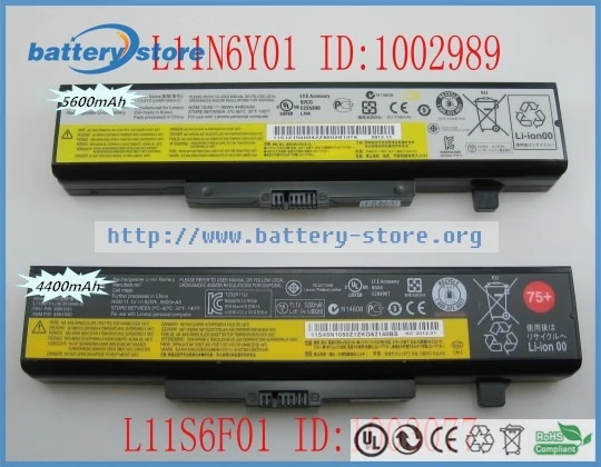 Новые подлинные батареи для ноутбука L11M6Y01 L11P6R01 IdeaPad Z380 L11L6F01 45N1049 45N1042 Y480 121500047 11.1V 6 ячеек.