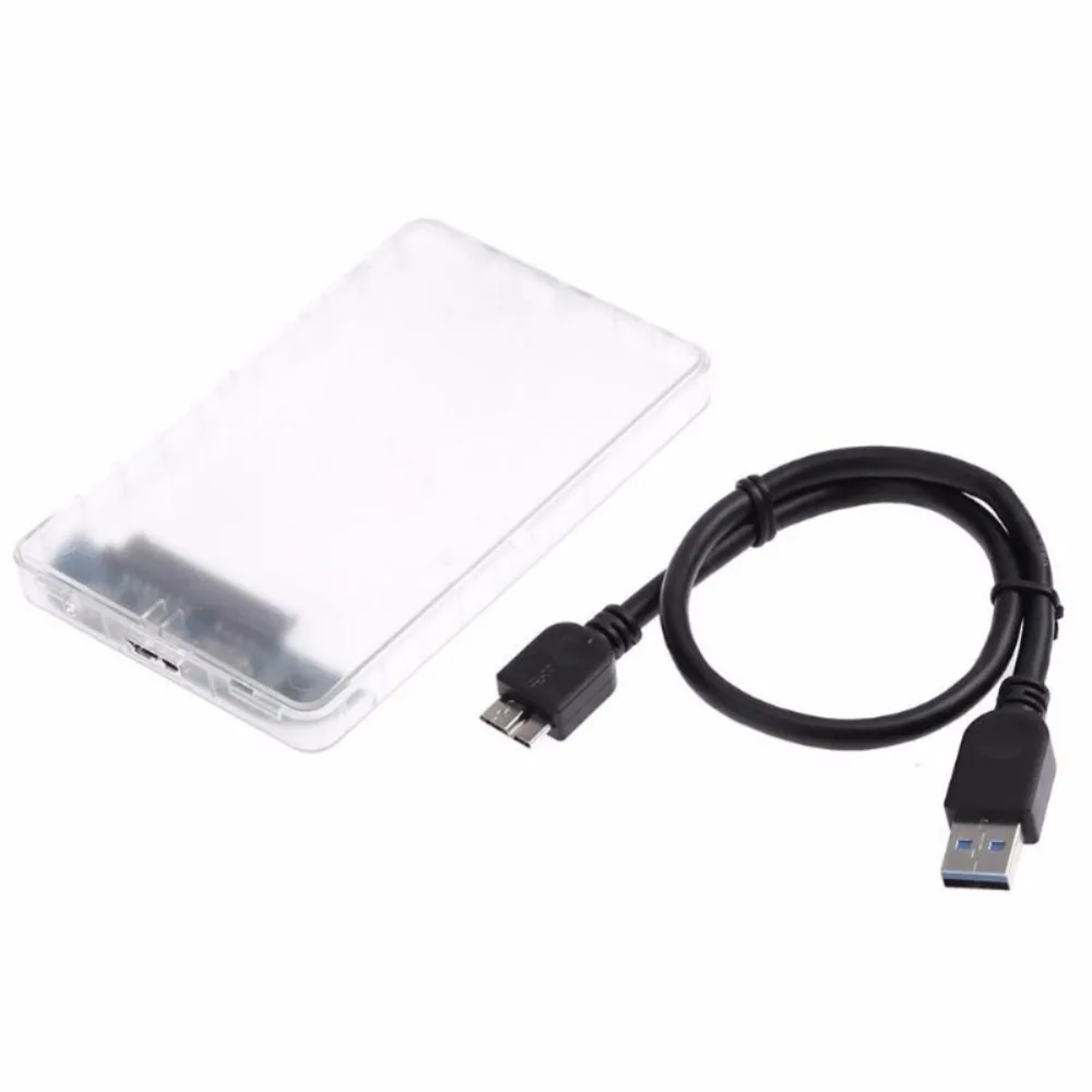 2 5 &quotUSB 3 0 SATA Hd Box SSD HDD жесткий диск Внешний корпус для жесткого диска прозрачный