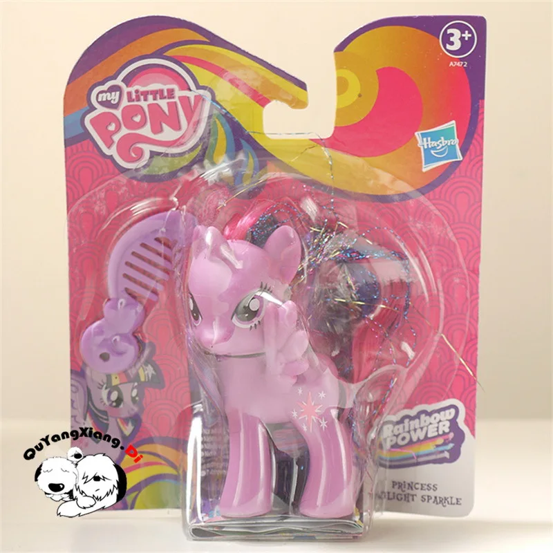 Фигурки 8 см лошадка с куклой шесть персонажей игрушки Rarity & Rainbow Dash Twilight Sparkle Fluttershy