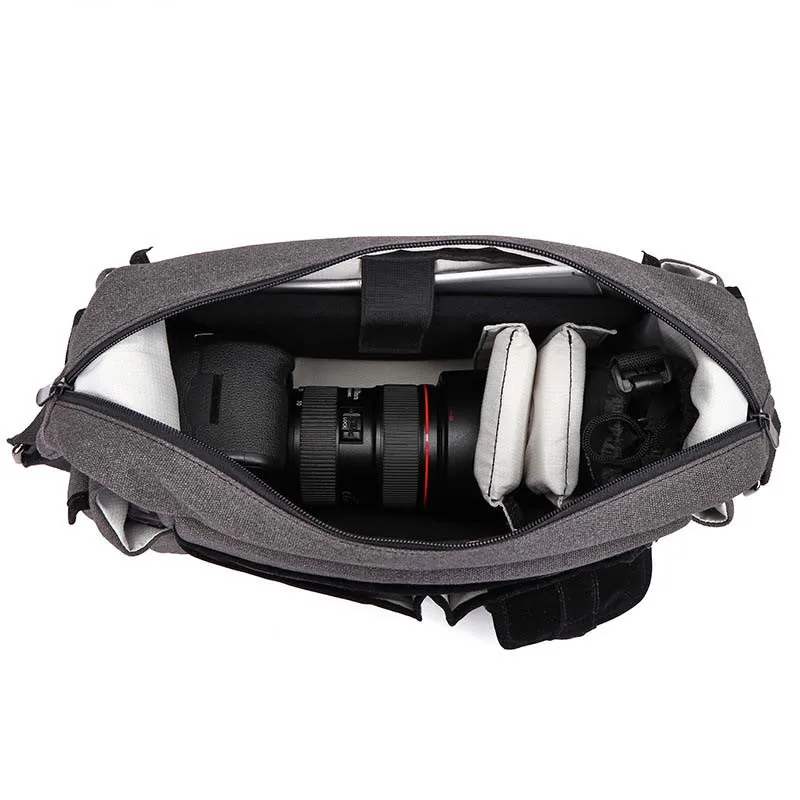 Фото DSLR камеры видео серый холст плечо водонепроницаемый мешок путешествия