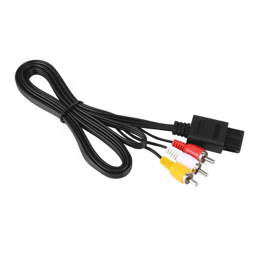 1 8 м AV ТВ RCA видео шнур кабель для NAND N64/NGC игровой 3RCA и аудио адаптер свинцовый Шнур|