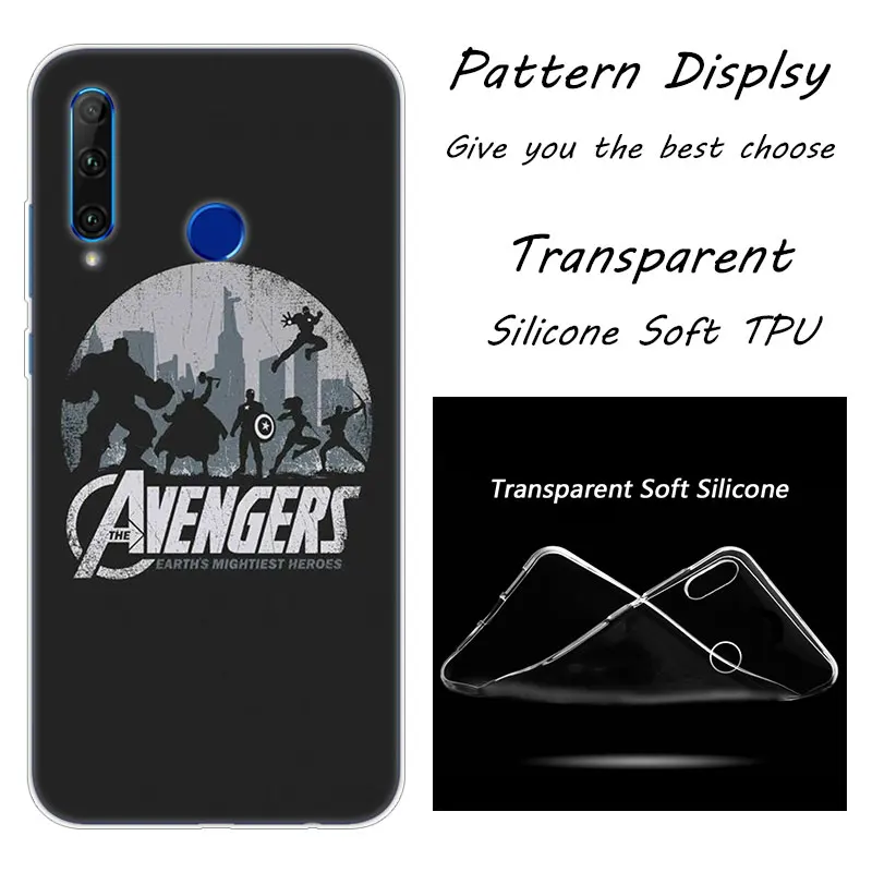 Роскошный мягкий силиконовый чехол для телефона Marvel Comics для huawei Honor 20 20i 10 9 8 Lite 8X 8C 8A 8S 7S 7A Pro View 20 Модный чехол - Цвет: 011