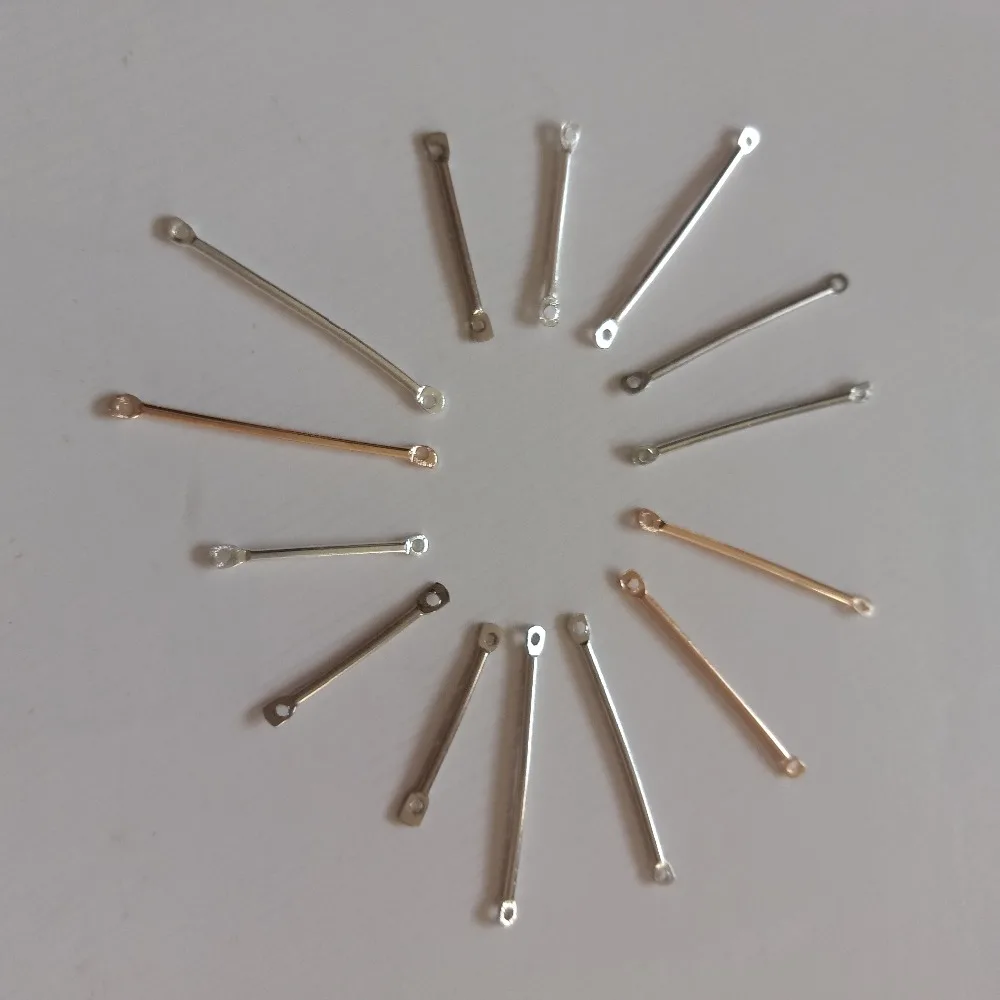 50 шт./упаковка Двойной цилиндрический соединительный стержень Металлические серьги Зажим для ушей крючок DIY Ручная работа Изготовление ювелирных изделий Материалы Аксессуары на.