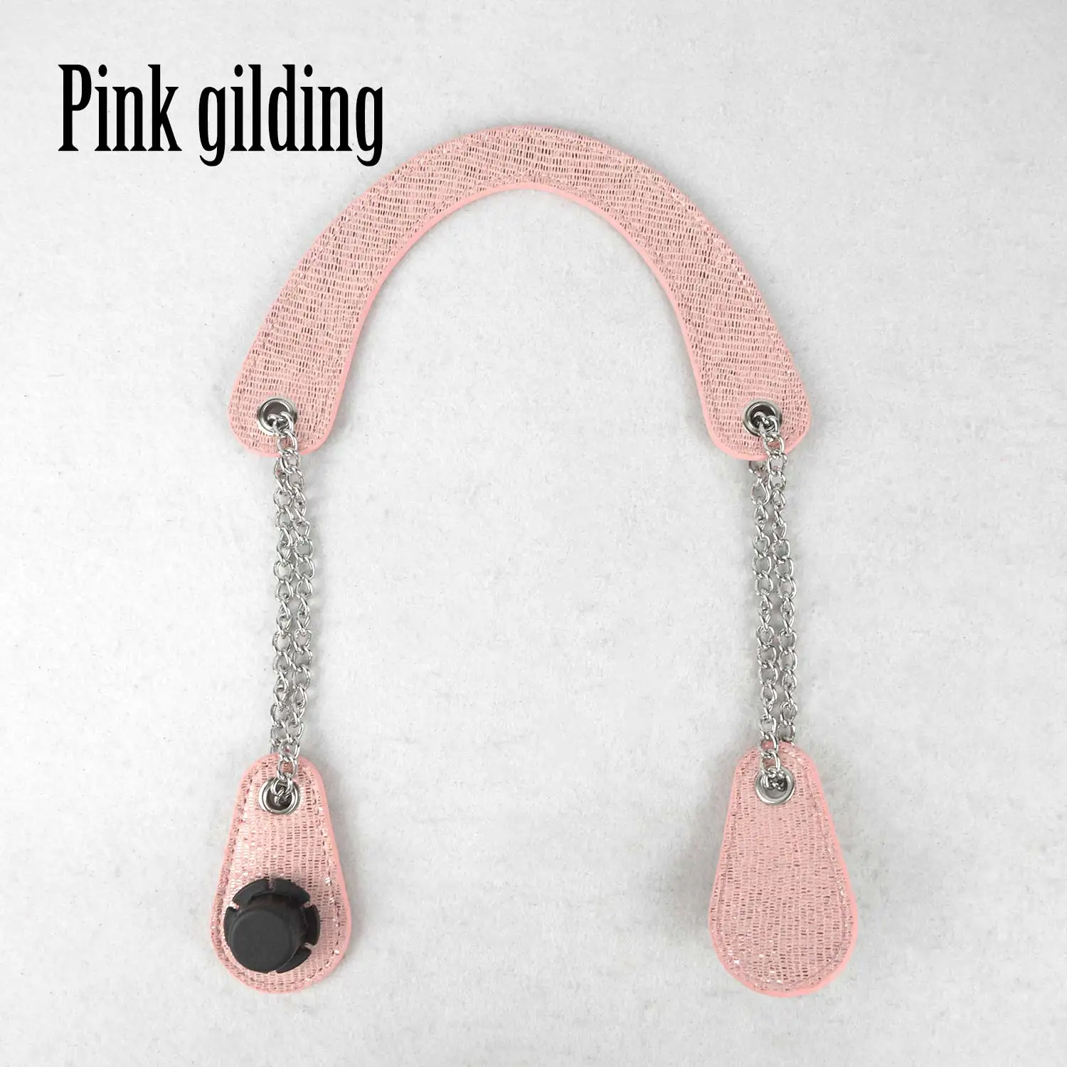 pink gilding Tanqu 1 шт серебряная цепь ручка ремешок с лаконичной изогнутой ручкой капля конец для O сумка для obag ручка женская сумка ручка - Цвет: pink gilding