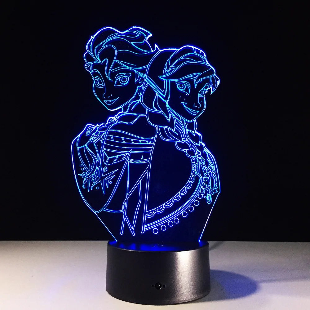 Детские игрушки куклы для девочек Анна и Эльза платье принцессы 7 LED Цвет