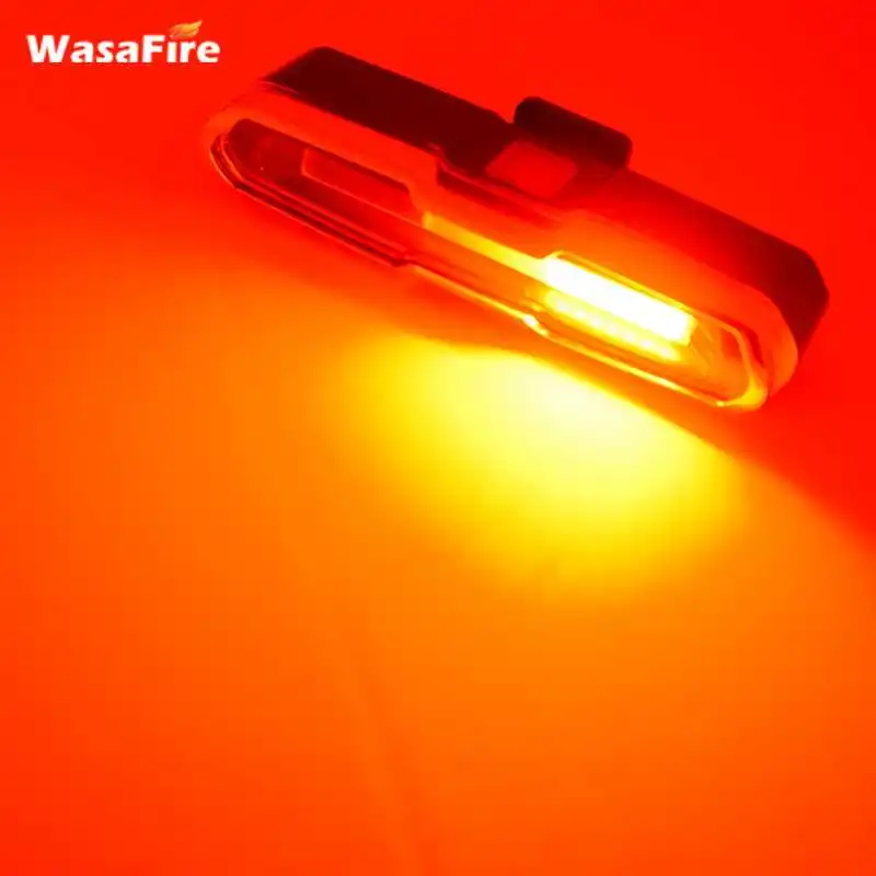 WasaFire, велосипедный светильник, ультра-яркий Предупреждение, светодиодный, USB, перезаряжаемый, передняя, задняя лампа, велосипедный задний светильник, лампа для езды на велосипеде, COB, подарок