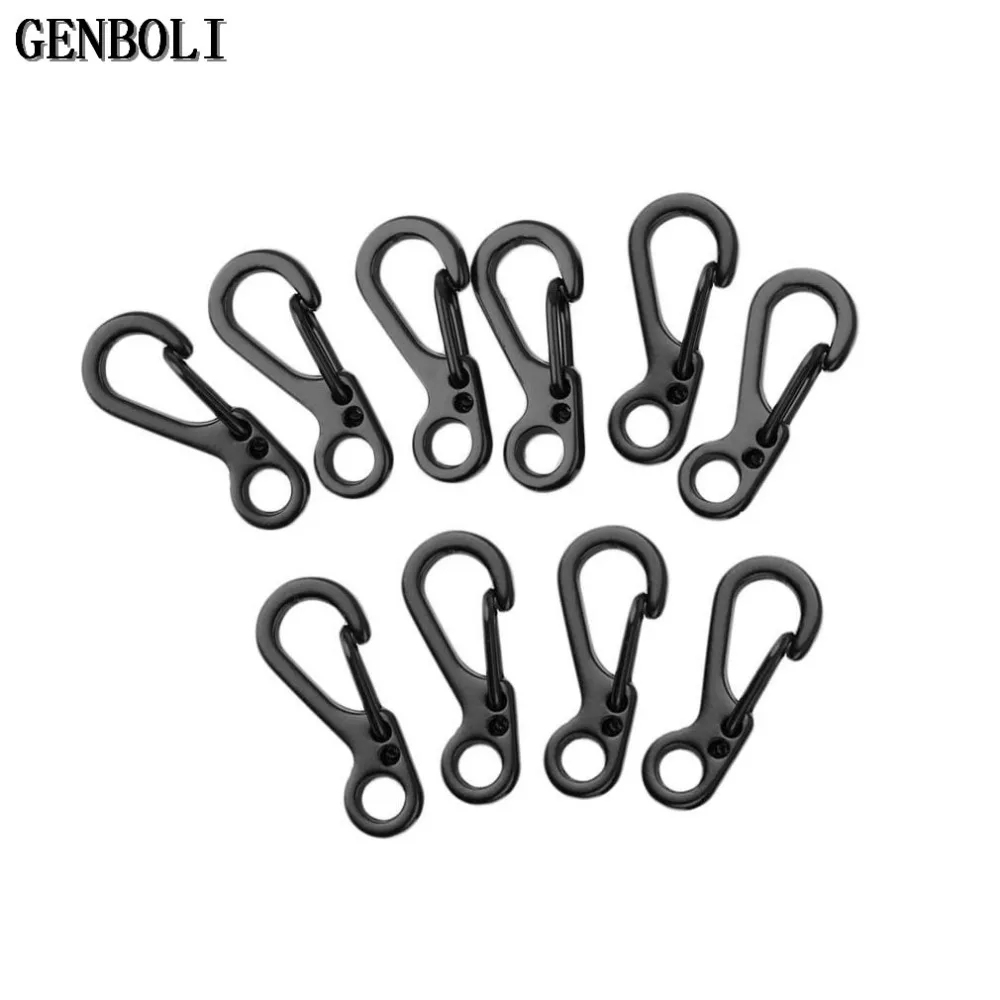 GENBOLI 10 шт. уличная мини подвесная Пряжка Quickdraw брелок из алюминиевого сплава 2 5X1 см
