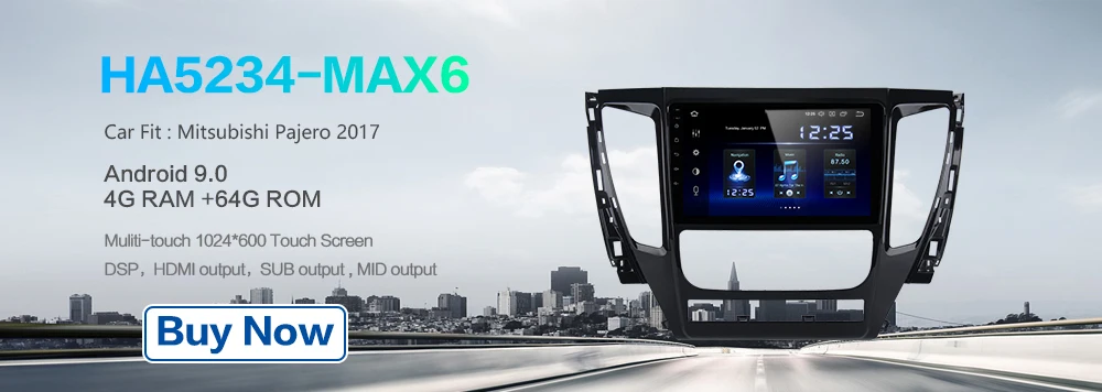 Dasaita " Android 9,0 Автомобильный gps радио плеер для Mitsubishi Pajero Sport с восьмиядерным процессором 4 Гб+ 32 ГБ авто стерео Мультимедиа