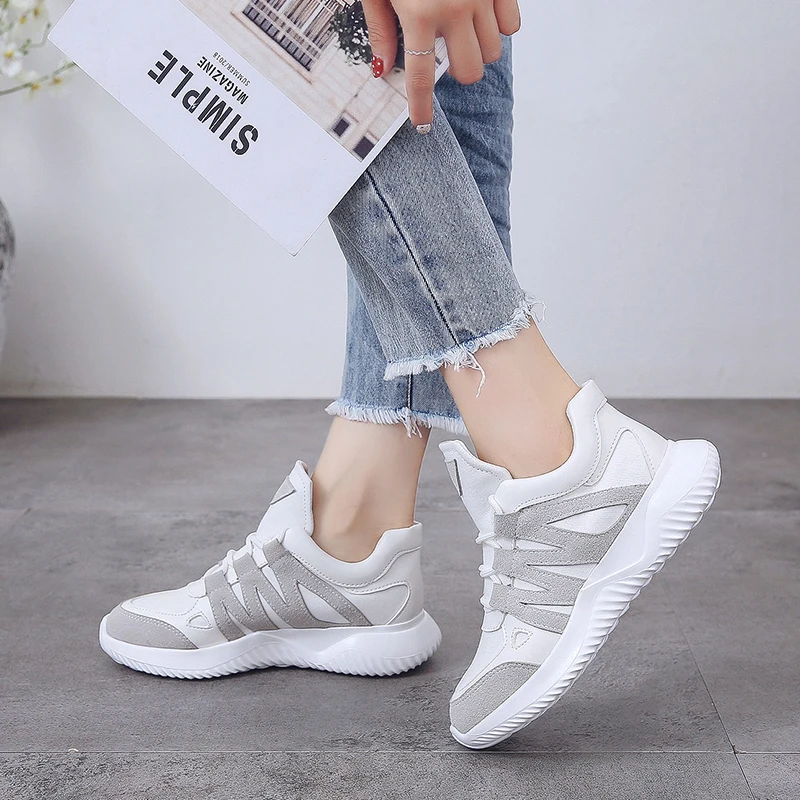 Women Shoes Women Casual Shoes Lace Up Women Flats Shoes Pink Trainers Sneakers Female Shoes Luxury Brand Basket Femme Hot Sale