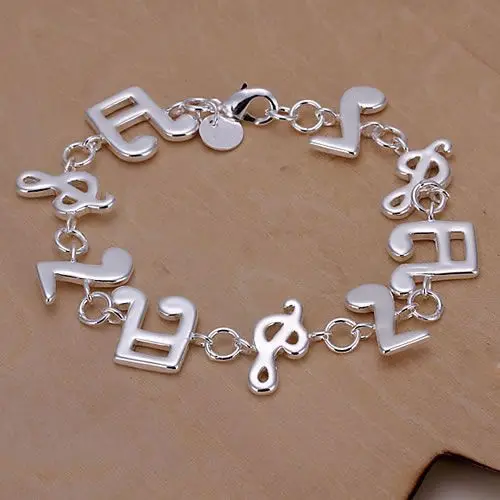 

SLH242 Wholesale Silver Color Bracelet, Factory Price Fashion Jewelry Music Bracelet /bafajrma