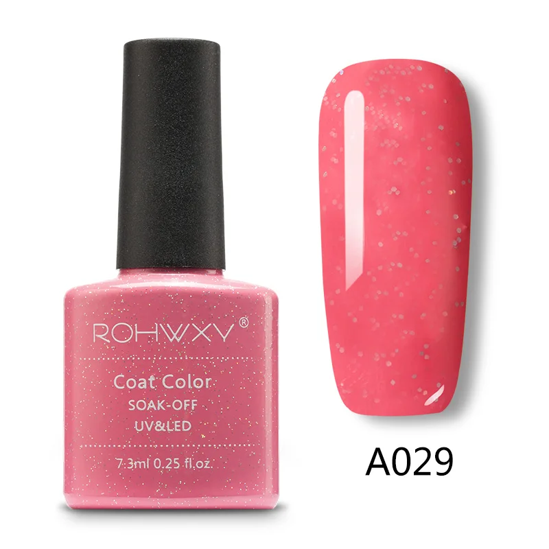 A029 ROHWXY, 60 цветов, УФ-гель для ногтей, дизайн ногтей, Гель-лак, блестящий, отмачивается, лак для маникюра, лак для ногтей, Гель-лак - Цвет: A029