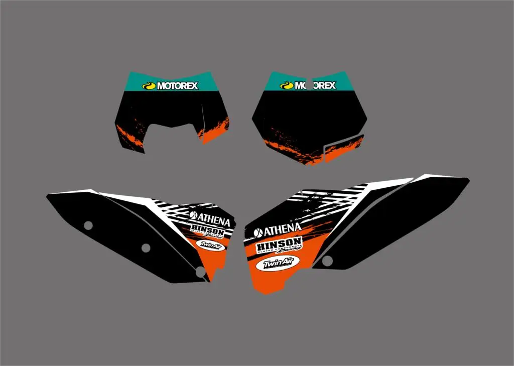 0303 Байк Графический фон наклейка Стикеры для KTM SXF XC 125 524 150 200 250 300 350 400 450 500 2008 2010 SX 07