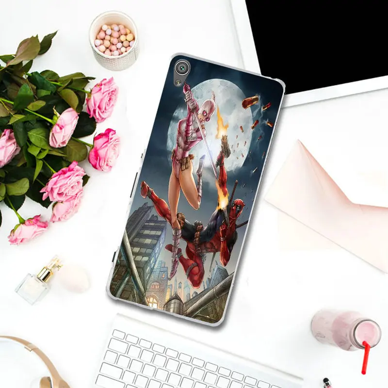 Невероятно розовый мягкий чехол для мобильного телефона Gwenpool Sony Xperia Z Z1 Z2 Z3 Z4 Z5