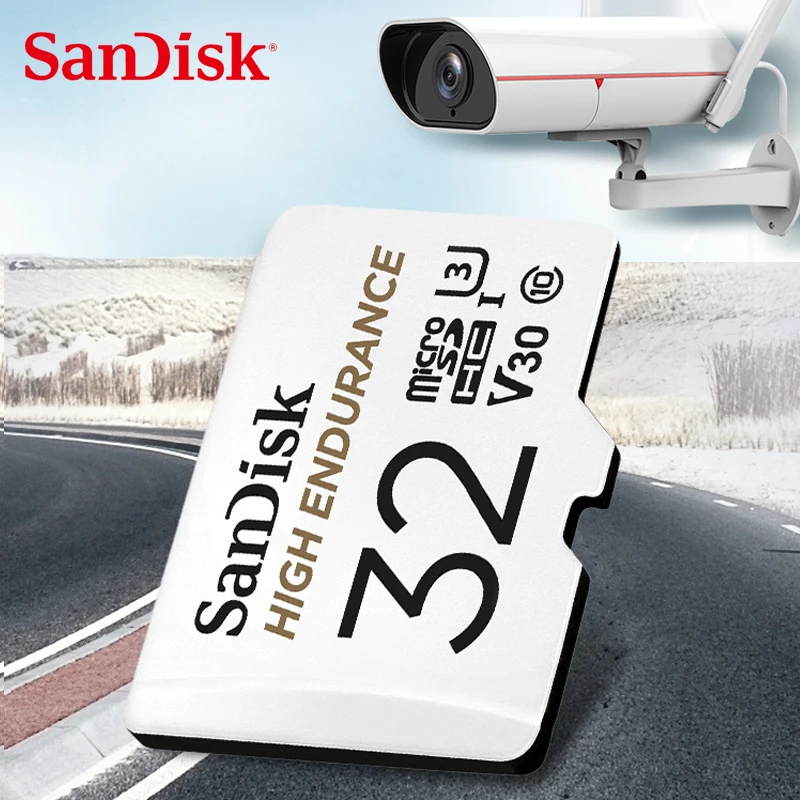 SanDisk Memory Card High Endurance Video Monitoring 32GB 64GB MicroSD Card SDHC/SDXC Class10 40MB/s TF Card for Video Monitoring