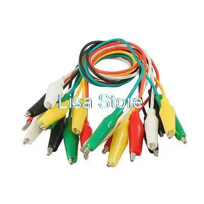 

10 x Multimeter Colored Insulating Alligator Clip Test Lead Cable 10.8"