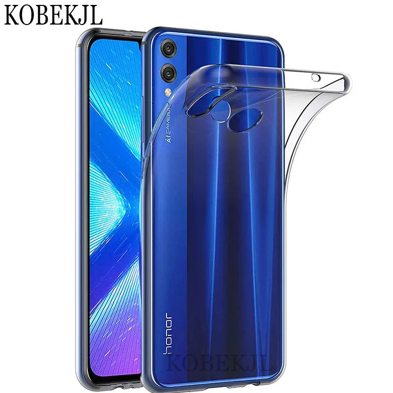 Чехол для Honor 8X мягкий силиконовый прозрачный чехол накладка телефона Huawei 8 X Honor8X