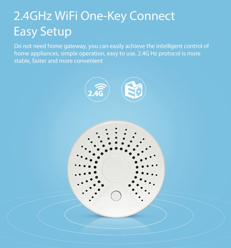 Умный беспроводной WIFI + Приложение датчик дыма и температуры детектор домашняя