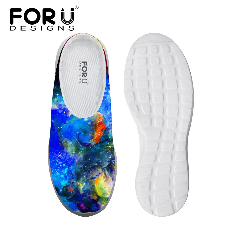 Модные мужские летние сетчатые сандалии FORUDESIGNS с принтом Вселенная Космос Звезды