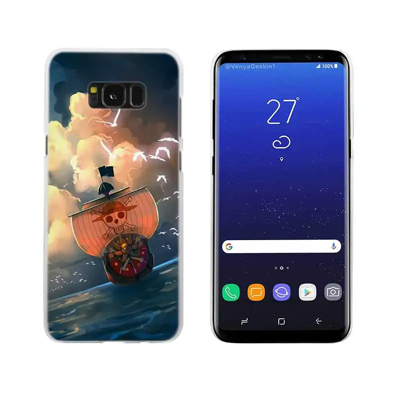Sheli Аниме one piece прозрачный Note 10 9 pro Жесткий чехол для samsung Galaxy S4 S5 S6 S7 S8 S9 Mini Plus Edge s10 lite - Цвет: 15