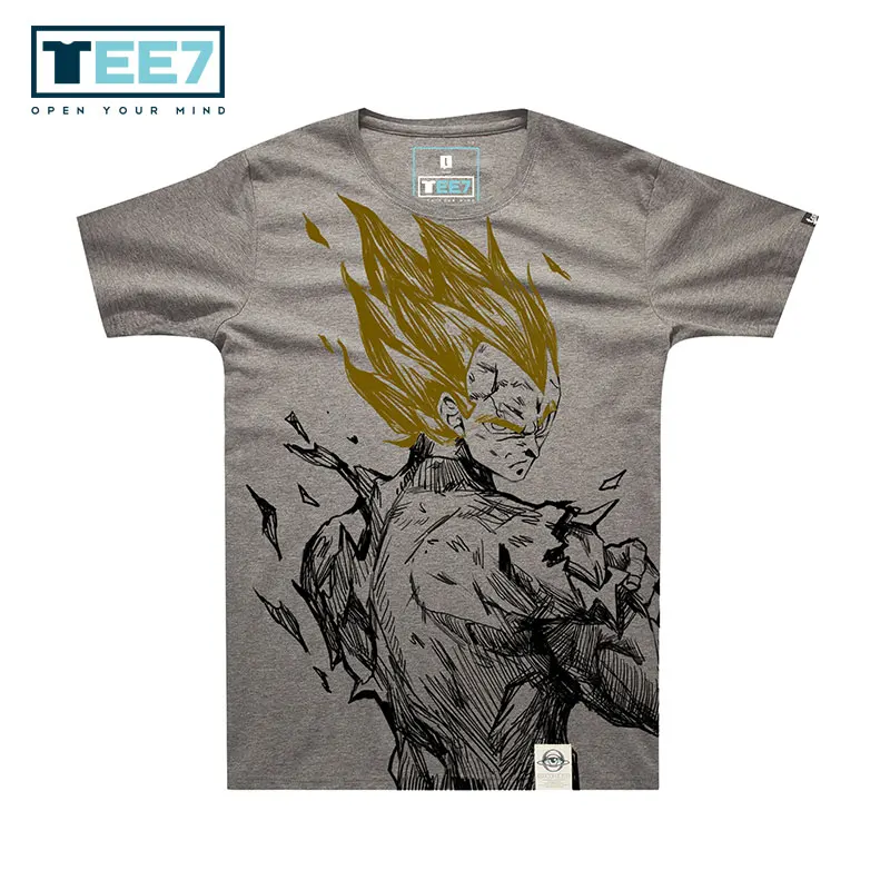 TEE7 Dragon Ball Z Супер Saiyan хлопковая Футболка Сон Гоку Вегета шорты с коротким рукавом