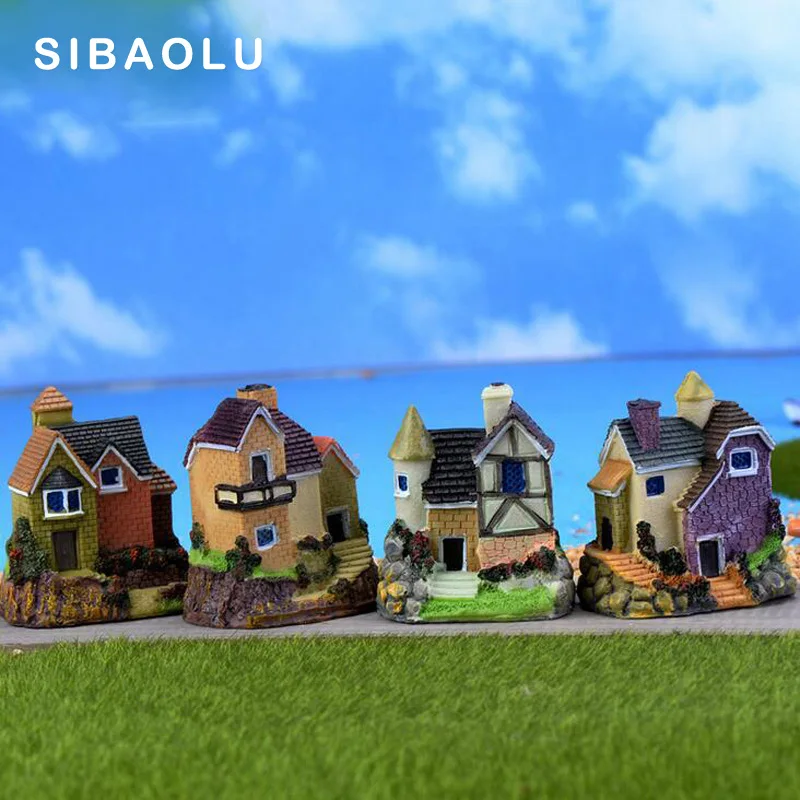 1 шт. Европейский дом фигурка виллы декоративная искусственная фотография