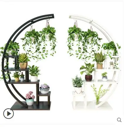 Estante de flores para sala de estar, estanter&iacute;a decorativa para balc&oacute;n, varios niveles, Interior, precio especial, nuevo-4