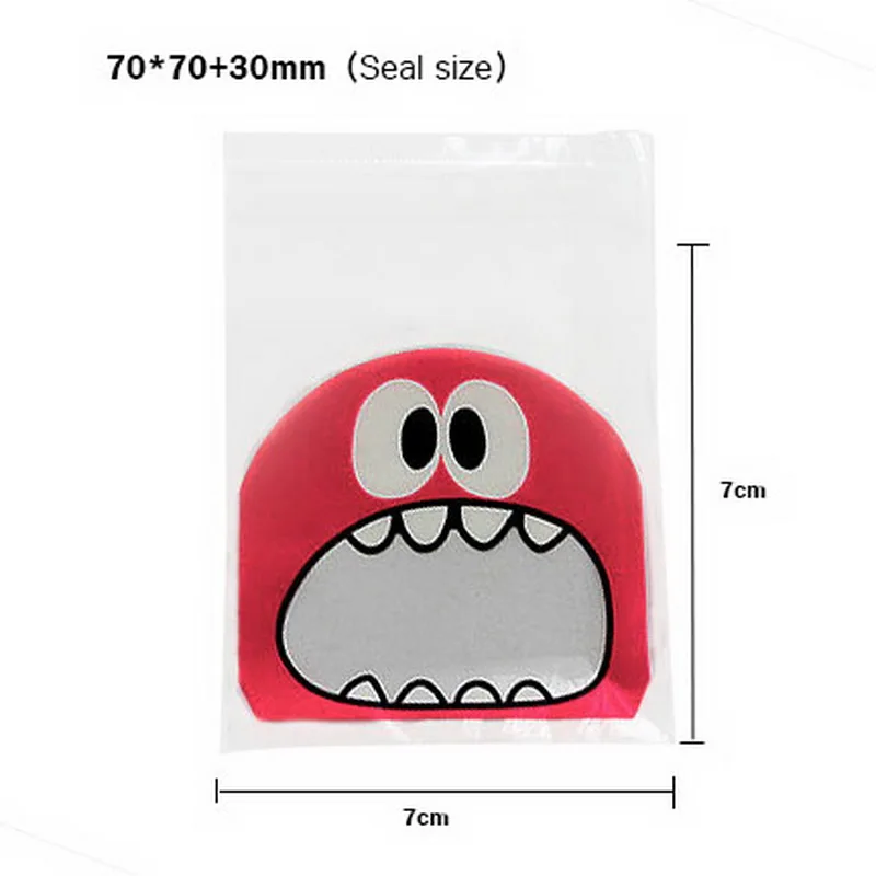 100 шт конфетная пасть чудовища с большими зубами пластиковая сумка для