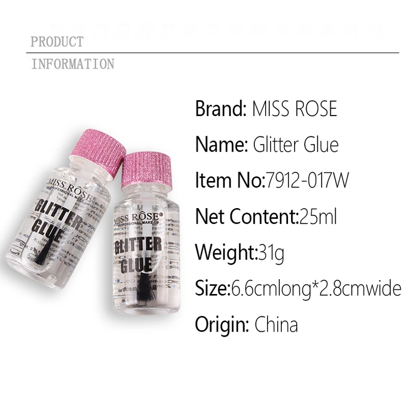 Блестящая наклейка MissRose гелевая основа для фиксации глаз гипоаллергенные