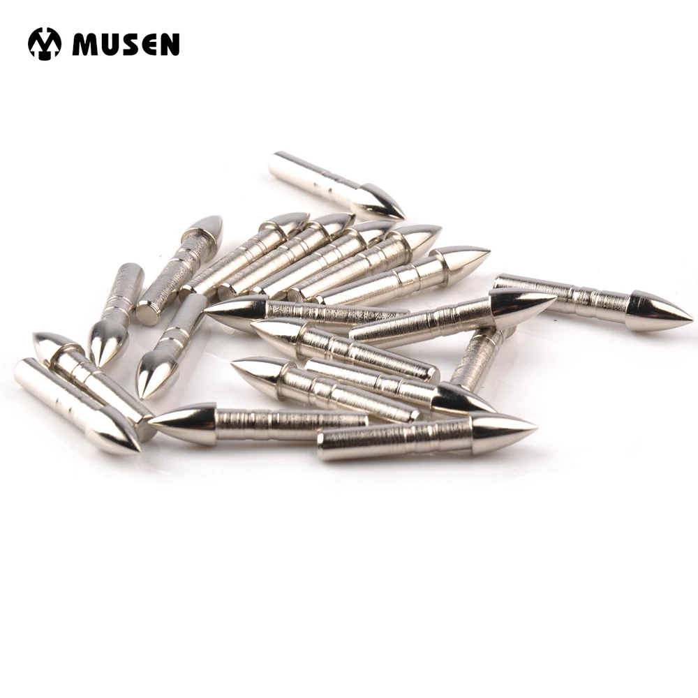 20/40/100pcs Arrow Heads Target Point OD 7mm Stainless Steel Arrowheads Carbon Arrows Tips for Shooting Hunting | Спорт и