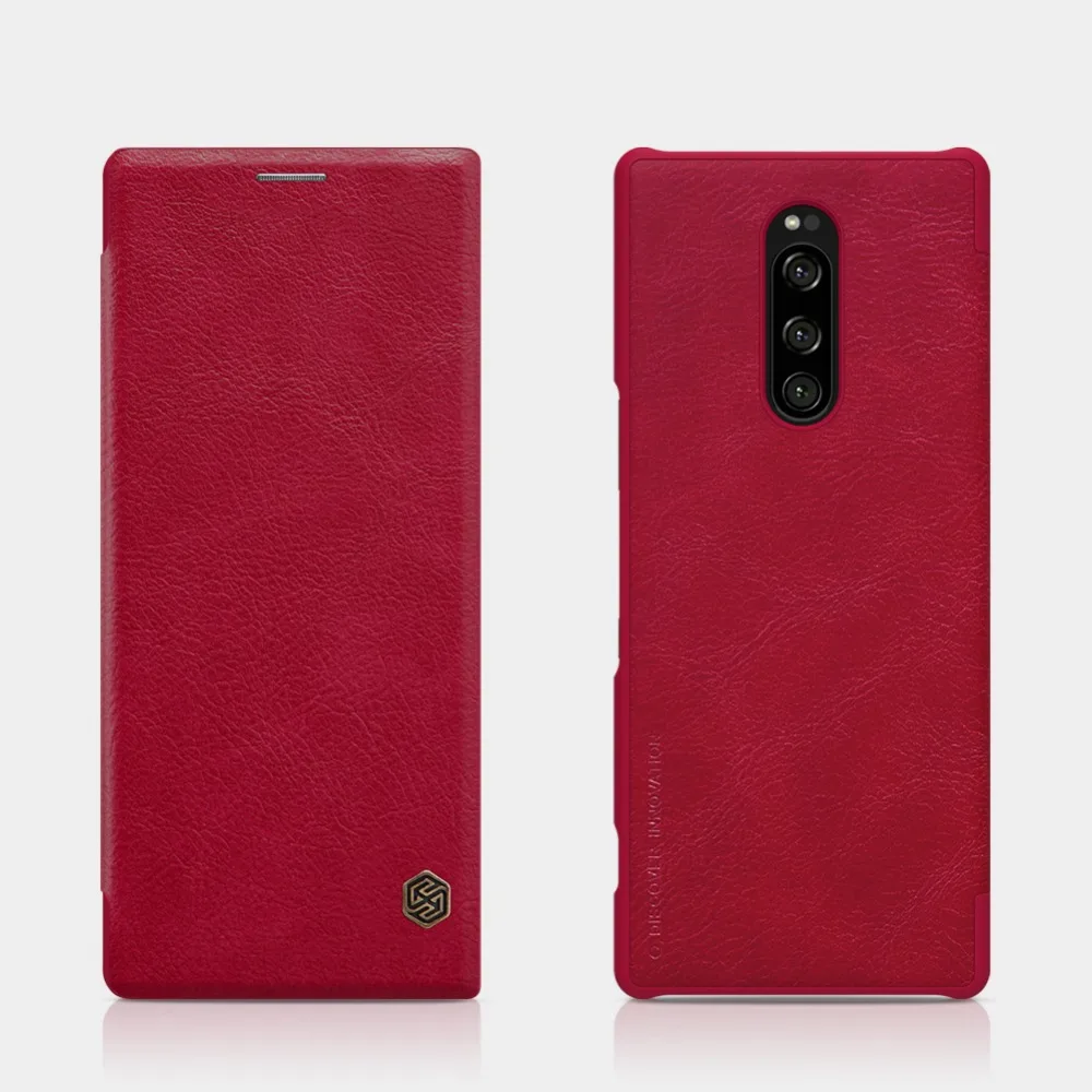 6.5'' NILLKIN QIN Luxury Leather Flip Cover Coque for Sony Xperia 1 Case Hard PC Back Fundas Phone Shell | Мобильные