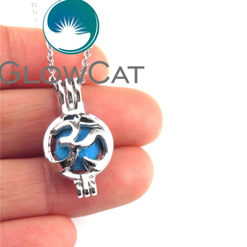 GLOWCAT K531 OM Йога религиозный дизайн бусины клетка ароматерапия Oyster жемчужная