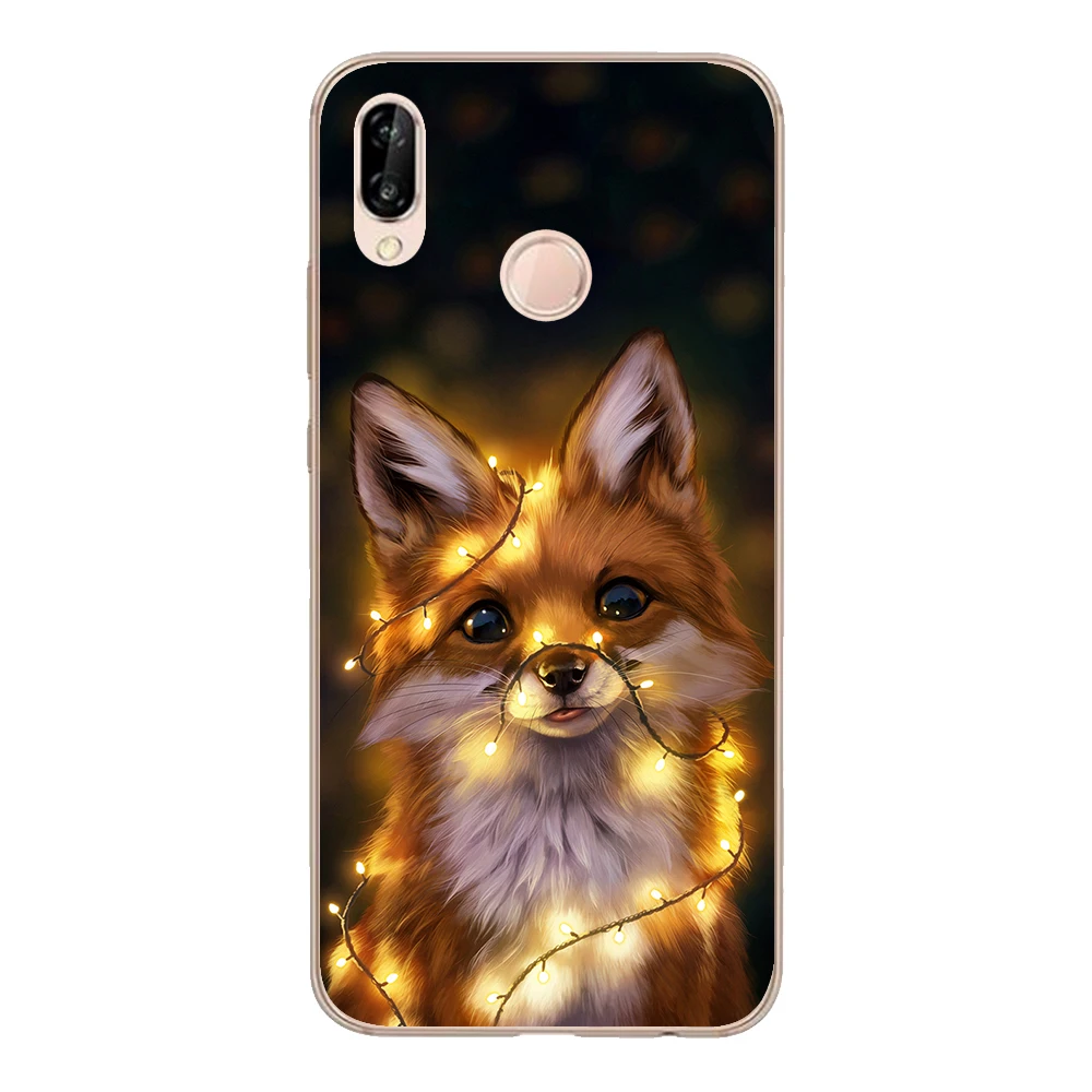 Soft TPU Funda For Huawei P8 P9 Lite 2017 P10 Plus P20 Pro Case Cover Silicone Coque Tiger Lion Wolf Fox Fish Phone Shell |