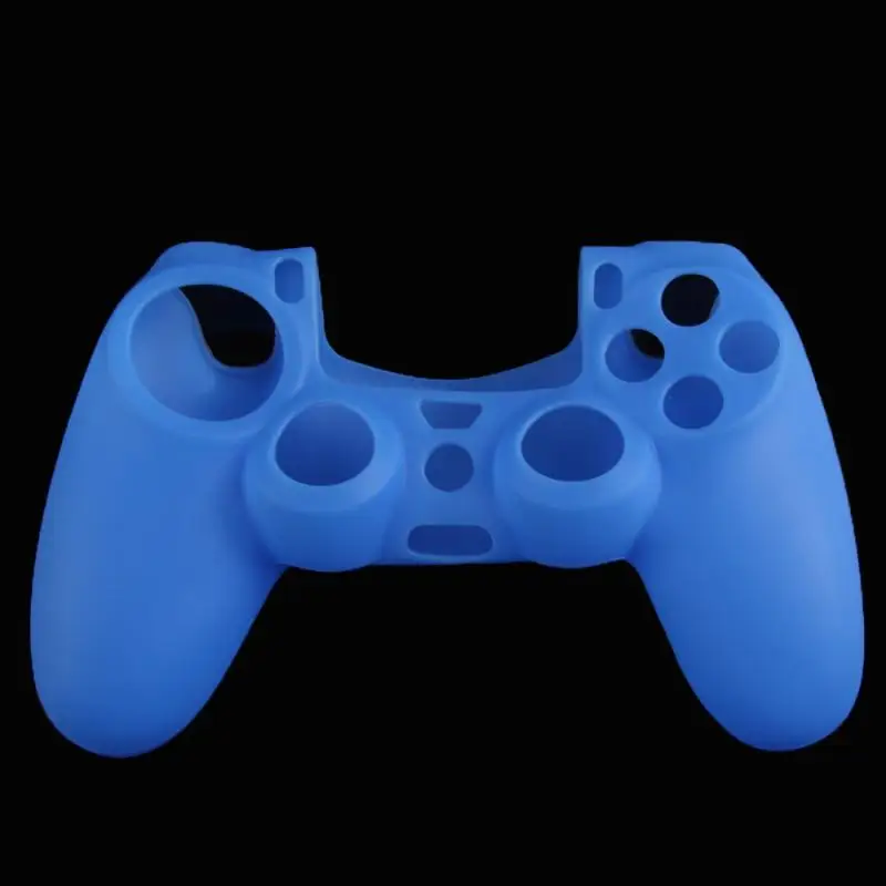 Синий Силиконовый защитный резиновый мягкий чехол для sony Playstation PS4 контроллер ручка консоль хорошие отзывы - Цвет: Синий