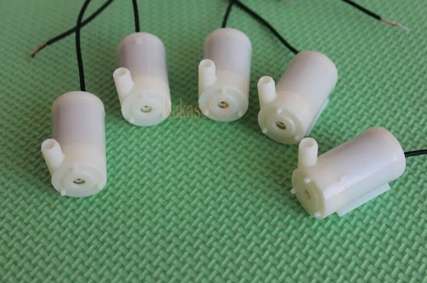 5 шт. Погружной водяной мини насос с низким уровнем шума 1 л/ч 3 В постоянного тока 6