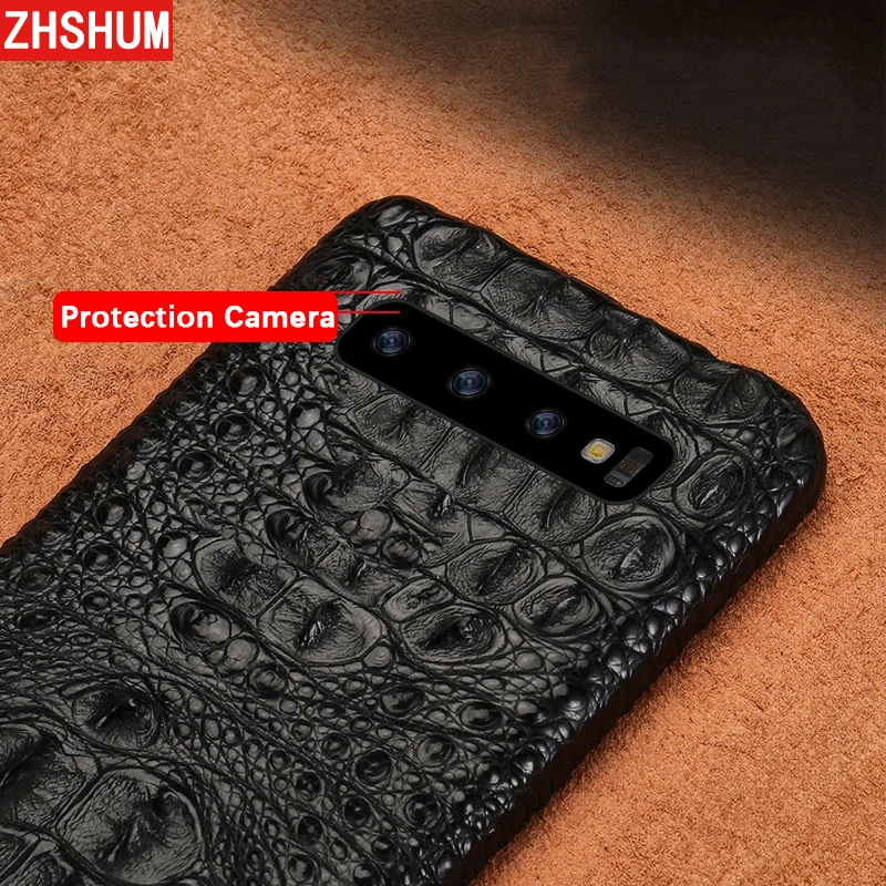 Роскошный чехол из натуральной крокодиловой кожи для Samsung S10 Plus Lite E Note 10 Pro ручной