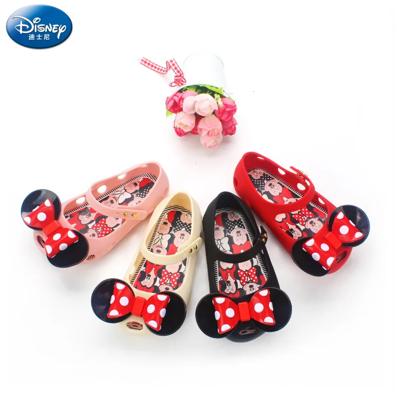Disney/детские сандалии; Новинка года; Летняя детская обувь с мягкой подошвой и бантом для девочек; пляжная обувь принцессы