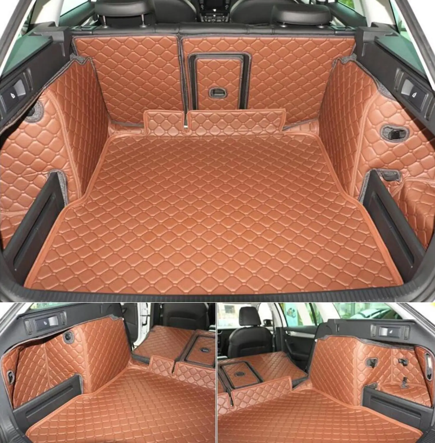 Коврик из волоконной кожи для багажника автомобиля коврик груза skoda octavia 2013 2014 2015