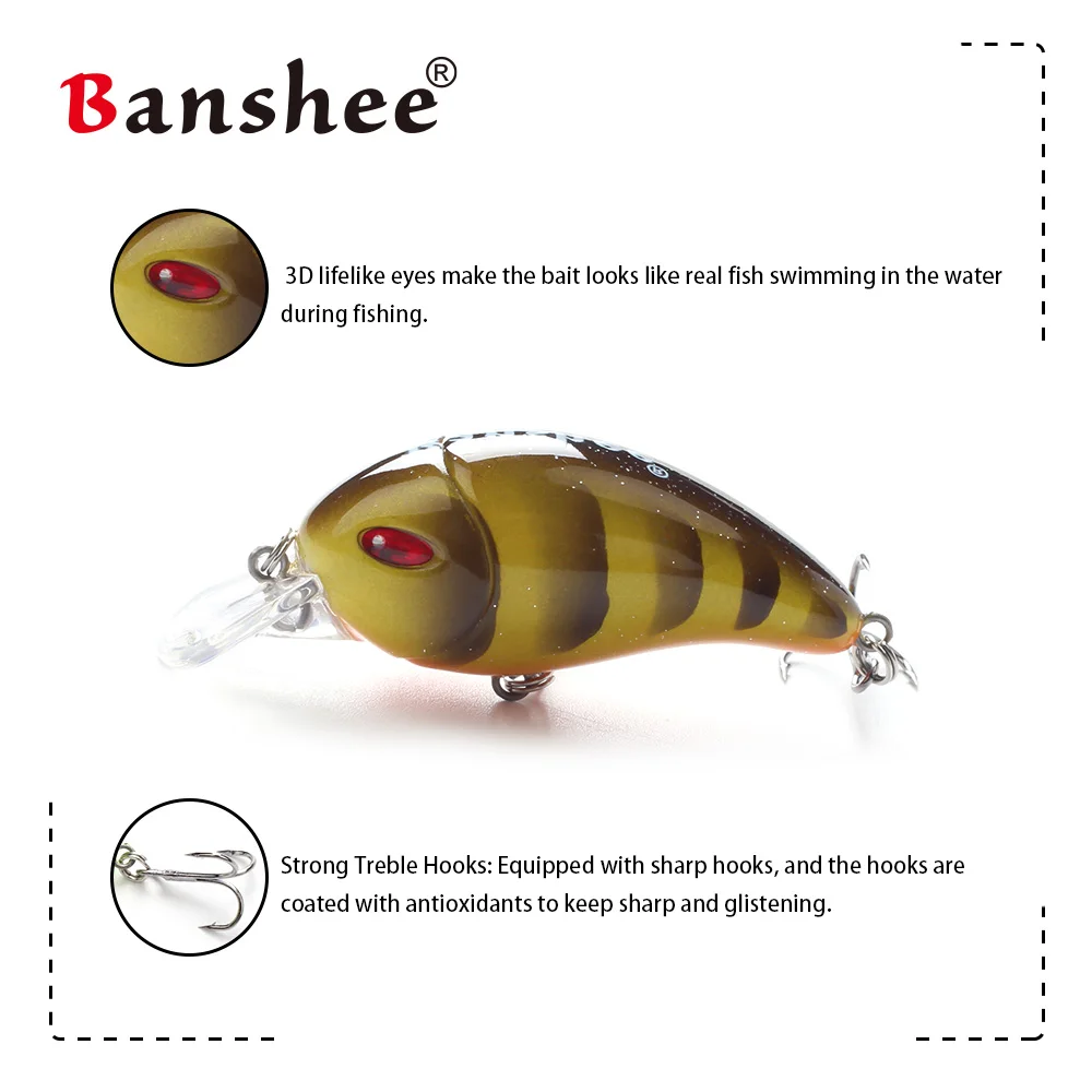 Banshee маленький кренкбейт 47 мм 6 г приманка для рыбной ловли воблеры щуки троллинга