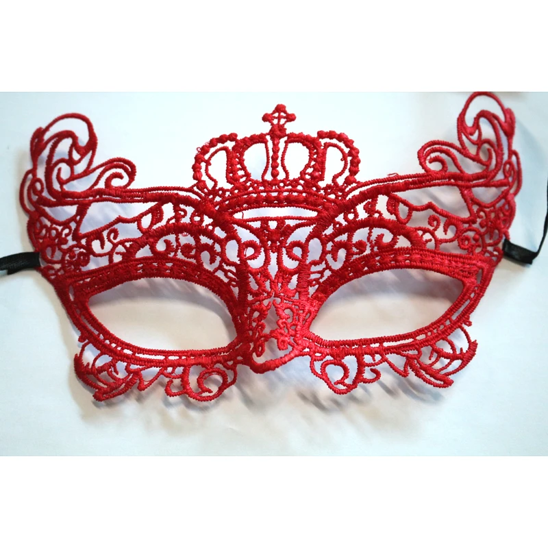 Partyfareast Красный Косплей кружева маски для женщин девушки Sexy Party реквизит верхняя половина лица кружева маска для карнавала украшения