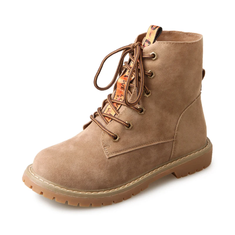 Weideng/осенние женские ботинки Мартенс с высоким вырезом модная повседневная