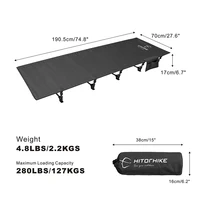 Легкая односпальная раскладная кровать 
2.2кг, нагрузка до 120кг, 190x 64x 12 cм #2