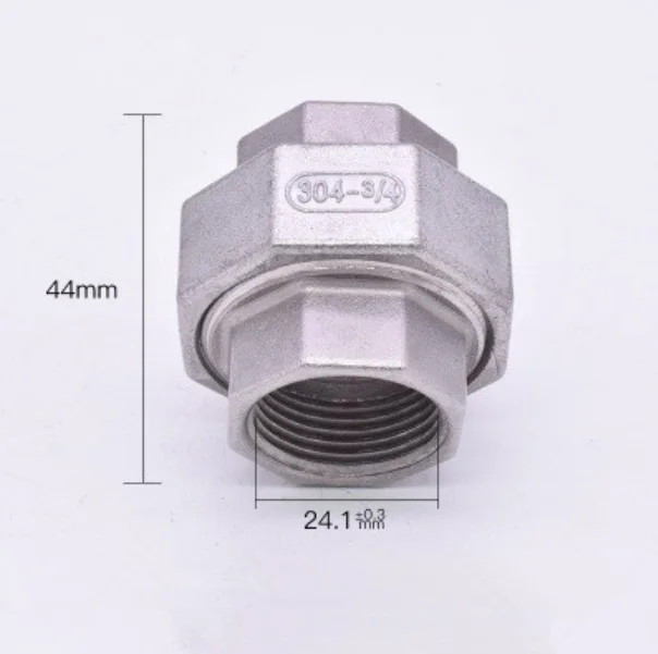 1 шт. Соединительный фитинг из нержавеющей стали 3/4 дюйма SS304 F/F BSP|pipe fittings stainless