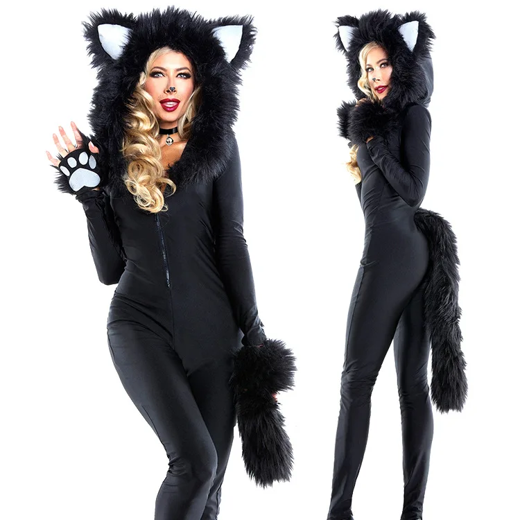 Костюм на Хэллоуин Черный Медвежонок сценический Косплей золотой Мех животных