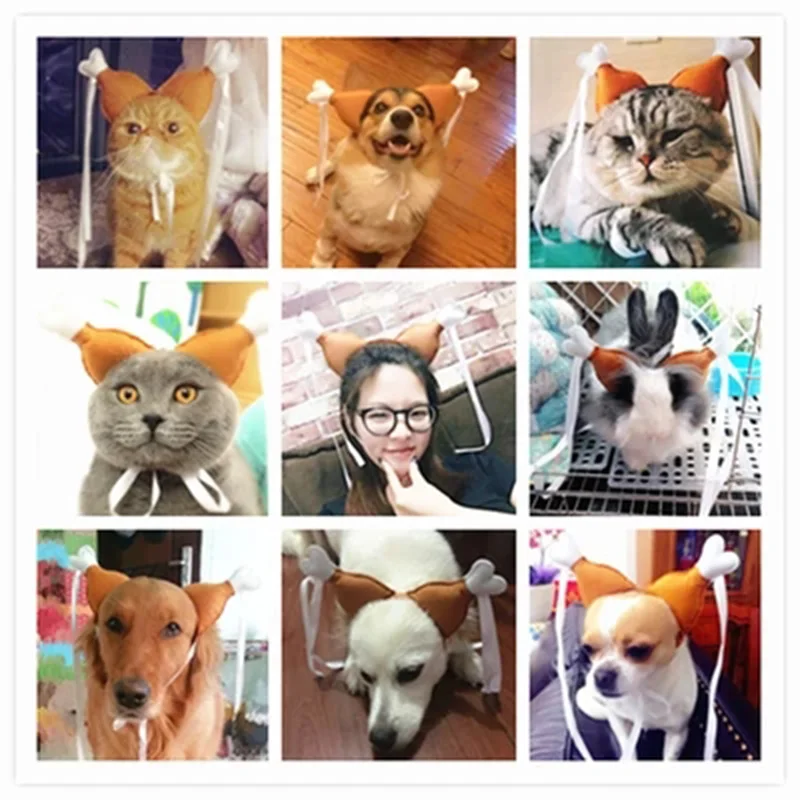 Новый костюм для косплея шляпа собак щенков кошек забавная с петлей головы