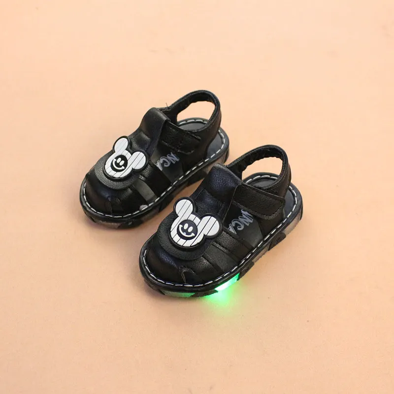 Modis/Новинка детская обувь с подсветкой детские сандалии мягкой подошвой для
